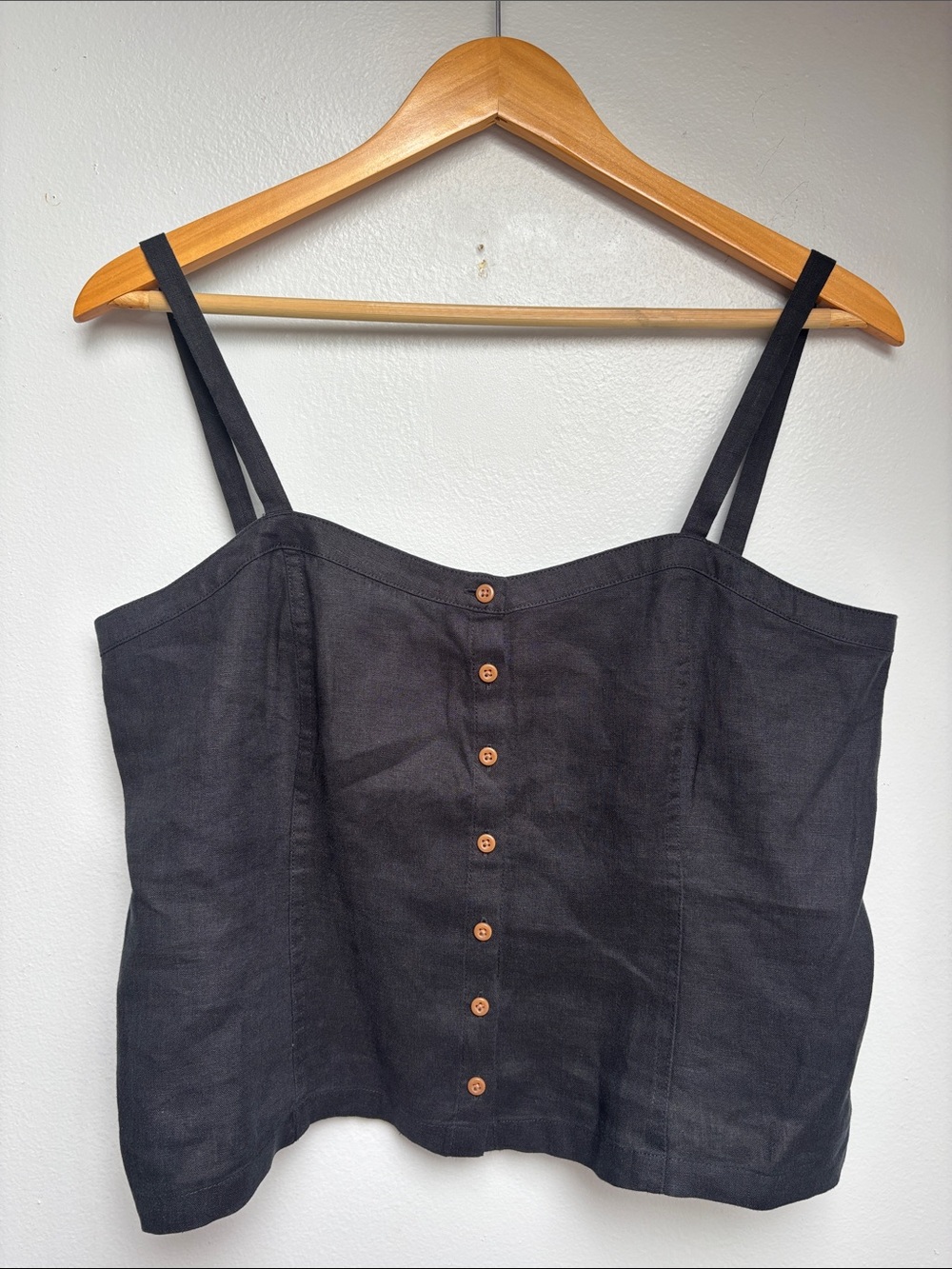 Everlane Black Linen Top, 8